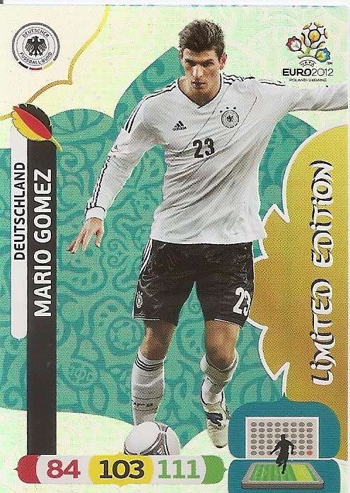 MARIO GOMEZ - PANINI ADRENALYN EURO 2012 -  `RARE` `LIMITED EDITION` CARD