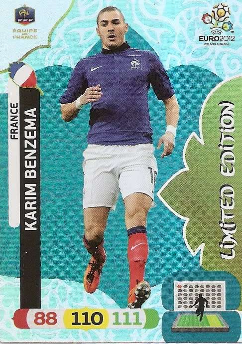 KARIM BENZEMA - PANINI ADRENALYN EURO 2012 -  `RARE` `LIMITED EDITION` CARD