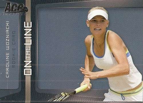 CAROLINE WOZNIACKI - TENNIS `ACE AUTHENTIC 2007` - ROOKIE `ON THE LINE` INSERT TRADING CARD OL20