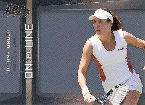 TIFFANY DABEK - TENNIS `ACE AUTHENTIC 2007` - ROOKIE `ON THE LINE` INSERT TRADING CARD OL16