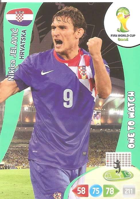 NIKICA JELAVIC - FIFA WORLD CUP 2014 - PANINI ADRENALYN XL - `ONE TO WATCH` TRADING CARD
