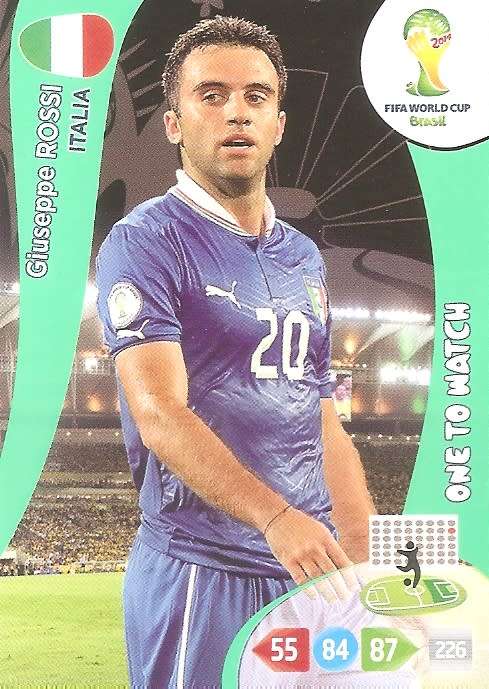 GUISEPPE ROSSI - FIFA WORLD CUP 2014 - PANINI ADRENALYN XL - `ONE TO WATCH` TRADING CARD