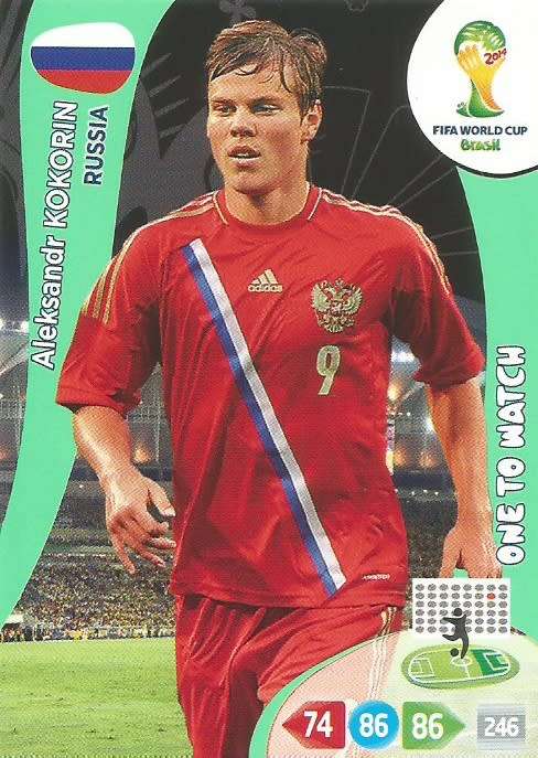 ALEX KOKORIN - FIFA WORLD CUP 2014 - PANINI ADRENALYN XL - `ONE TO WATCH` TRADING CARD