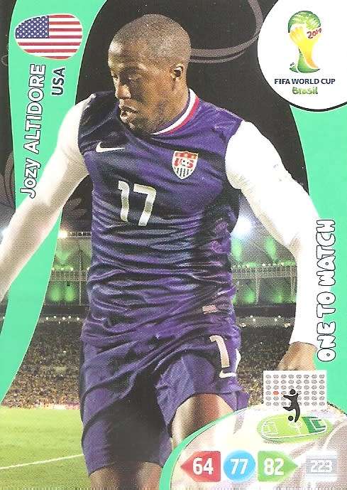 JOSY ALTIDORE - FIFA WORLD CUP 2014 - PANINI ADRENALYN XL - `ONE TO WATCH` TRADING CARD