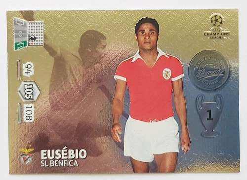EUSEBIO - PANINI CHAMPIONS LEAGUE  2014/2015 - RARE FOIL `LEGEND` TRADING CARD