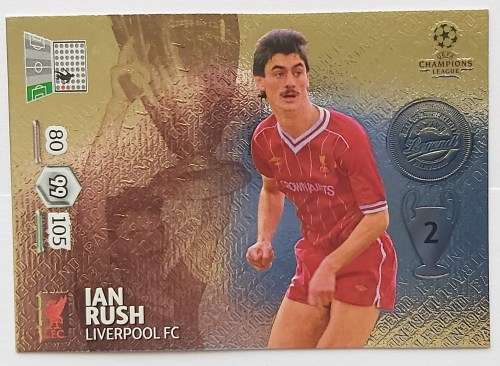IAN RUSH - PANINI CHAMPIONS LEAGUE 2014/2015 - RARE FOIL `LEGEND` TRADING CARD