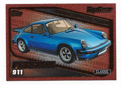 PORCHE 911 - TOP GEAR `TURBO ATTAX 2016/17` -  `BRONZE LIMITED EDITION` TRADING CARD