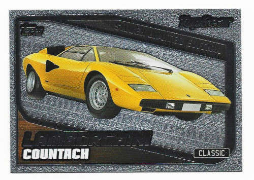 LAMBORGHINI COUNTACH - TOP GEAR `TURBO ATTAX 2016/17` -   `SILVER LIMITED EDITION` TRADING CARD