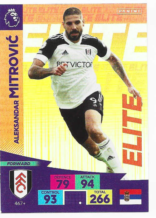 ALEX MITROVIC - ENGLISH PREMIER LEAGUE `PLUS` 2020/2021 - ORANGE FOIL `ELITE` TRADING CARD 467+