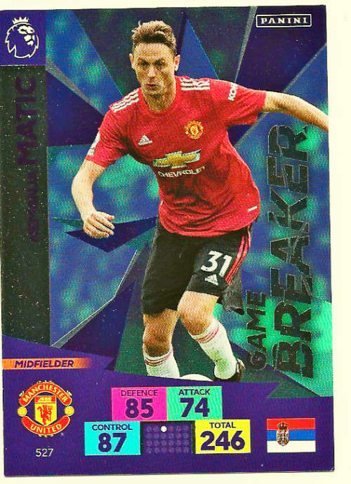 NEMANDJA MATIC - ENGLISH PREMIER LEAGUE `PLUS` 2020/2021 - FOIL `GAME BREAKER` TRADING CARD 527