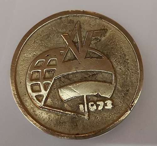 SAILING COMM. MEDAL 1973 - WORLD CHAMPIONSHIP `VAURIEN CLASS` SAILING SOLID BRASS MEDAL 280 of 500