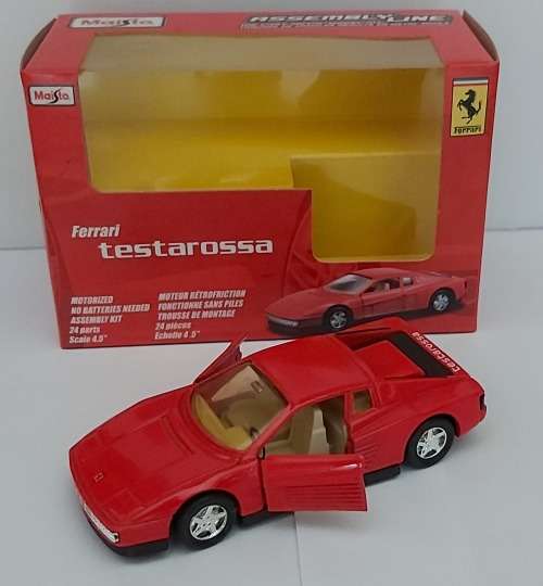 FERRARI TESTAROSSA - MAISTO `ASSEMBLY LINE` 1/39 SCALE MODEL CARD