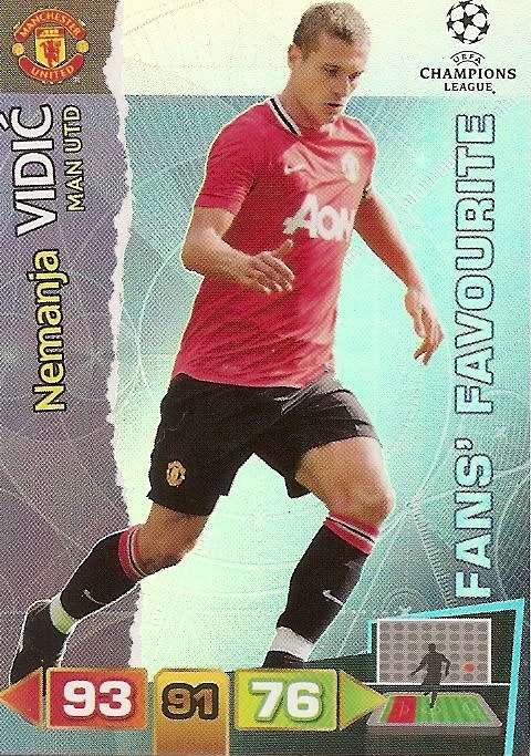 NEMANDJA VIDIC (Manchester United) - PANINI CHAMPIONS LEAGUE 2011/12 - `FANS FAVOURITE` TRADING CARD