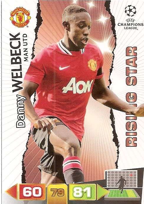 WELBECK (Manchester United) - PANINI CHAMPIONS LEAGUE 2011/12 - `RISING STAR` TRADING CARD