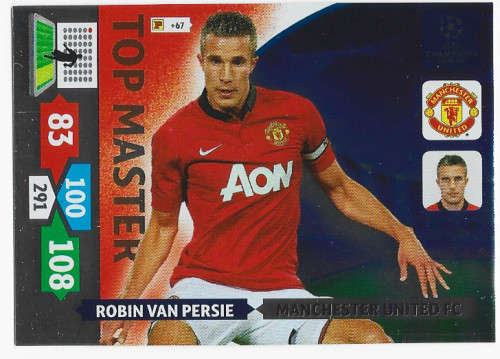 VAN PERSIE (Manchester United) - PANINI CHAMPIONS LEAGUE 2013/14 - `TOP MASTER` TRADING CARD