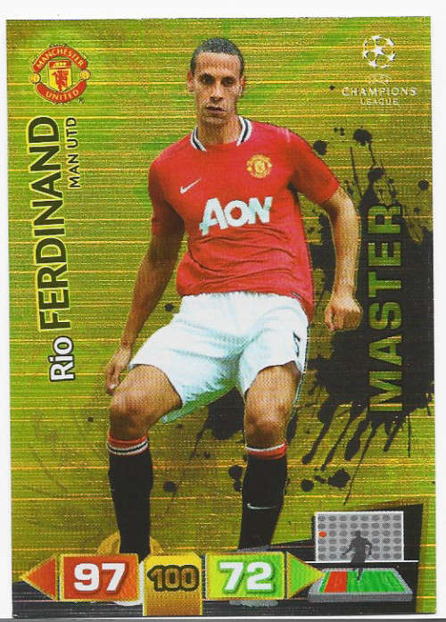 RIO FERDINAND (Manchester United) - PANINI CHAMPIONS LEAGUE 2011/12 - `MASTER` TRADING CARD