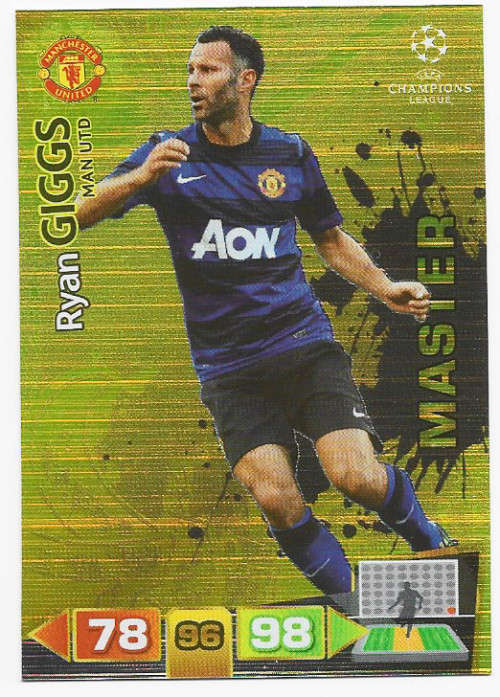 RYAN GIGGS (Manchester United) - PANINI CHAMPIONS LEAGUE 2011/12 - `MASTER` TRADING CARD