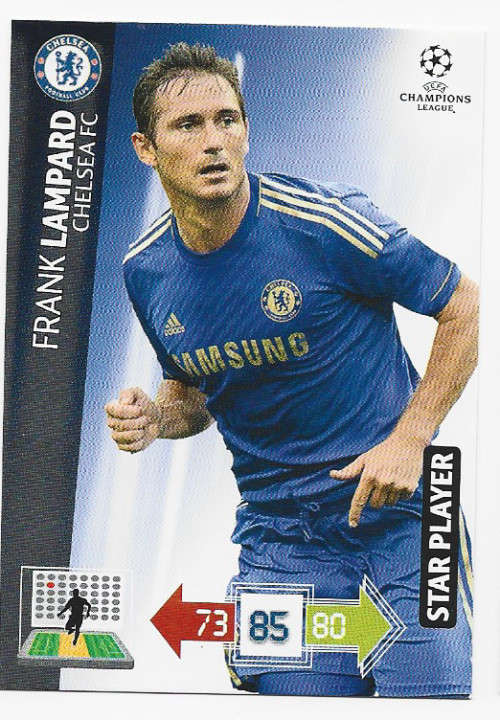 FRANK LAMPARD (CHELSEA) - PANINI CHAMPIONS LEAGUE 2012/13 - `STAR PLAYER` TRADING CARD