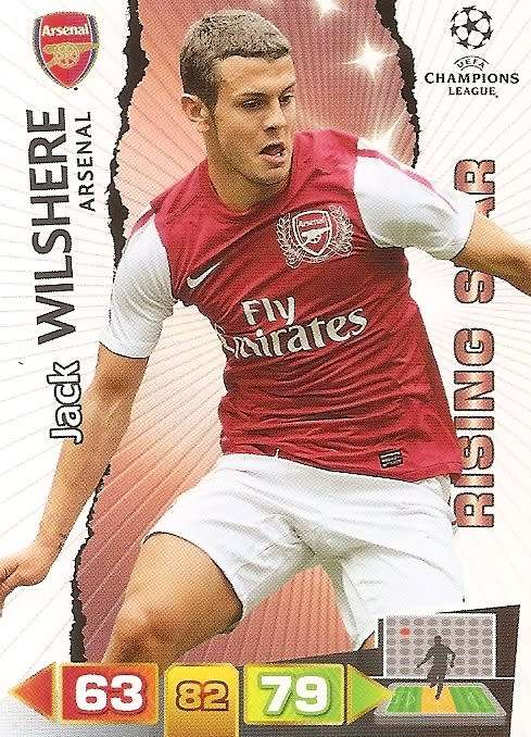 JACK WILSHERE (ARSENAL) - PANINI `CHAMPIONS LEAGUE` 2011/12 - `RISING STAR` TRADING CARD