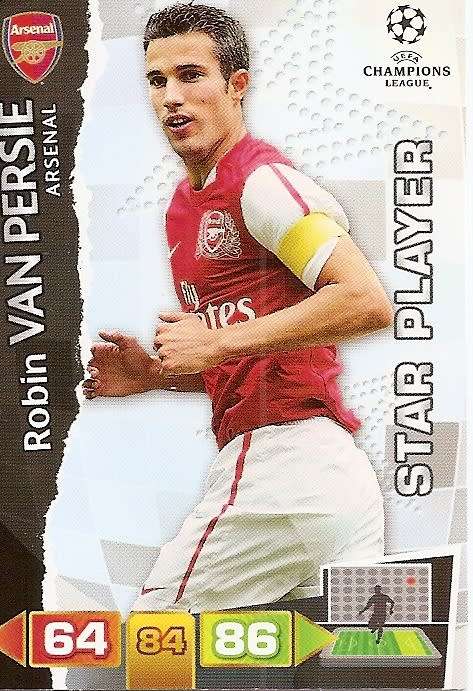 ROBIN VAN PERSIE (ARSENAL) - PANINI `CHAMPIONS LEAGUE` 2011/12 - `STAR PLAYER` TRADING CARD