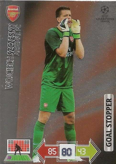 W. SZCZESNY (ARSENAL) - PANINI `CHAMPIONS LEAGUE` 2012/13 - `GOAL STOPPER` TRADING CARD