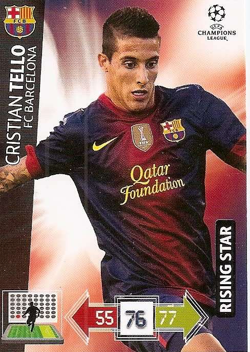 C. TELLO (BARCELONA) - PANINI `CHAMPIONS LEAGUE 2012/13` - `RISING STAR` TRADING CARD