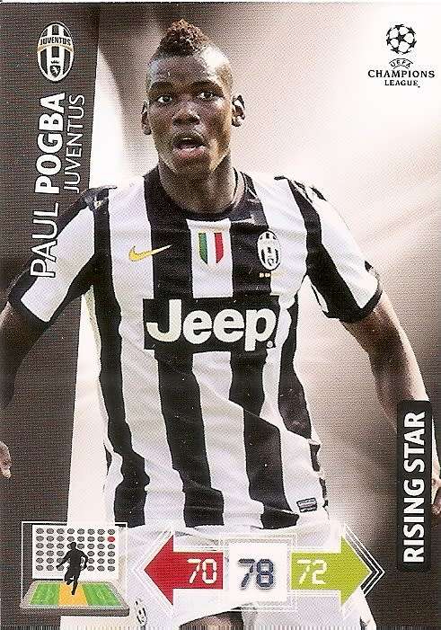 PAUL POGBA (JUVENTUS) - PANINI `CHAMPIONS LEAGUE 2012/13` - `RISING STAR` TRADING CARD