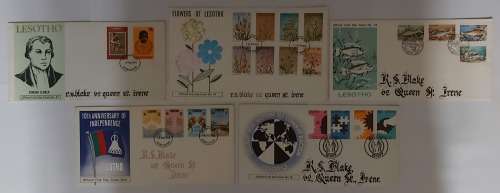 LESOTHO - LOT of 5 1st Day Covers - No Duplicates