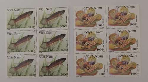 VIETNAM - Deff Series 1992/93 - Lot of 2 BLOCK 6 STAMPS U/Mint High Value