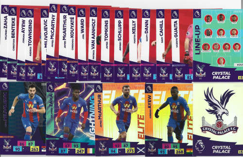 CRYSTAL PALACE - ENGLISH PREMIER LEAGUE 2020/2021 - TEAM SET of 22 `FOIL and BASE` TRADING CARDS