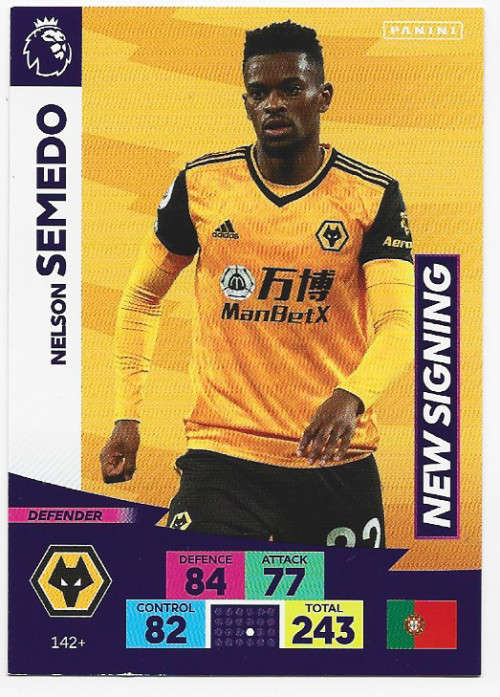 NELSON SEMEDO (Wolves) - EPL ADRENALYN `PLUS` 2020/2021 - `NEW SIGNING` TRADING CARD