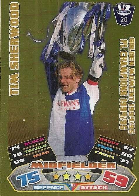 TIM SHERWOOD - TOPPS EPL MATCH ATTAX 2011/2012 - GOLD `GOLDEN MOMENT` TRADING CARD GM8