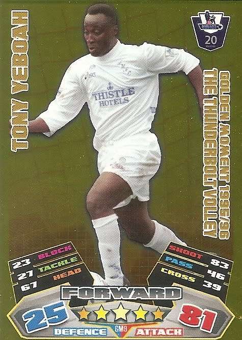 TONY YEBOAH - TOPPS EPL MATCH ATTAX 2011/2012 - GOLD `GOLDEN MOMENT` TRADING CARD GM9