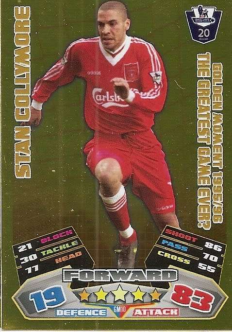 STAN COLLYMORE - TOPPS EPL MATCH ATTAX 2011/2012 - GOLD `GOLDEN MOMENT` TRADING CARD GM10