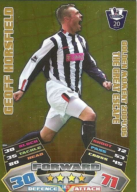 GEOFF HORSFIELD - TOPPS EPL MATCH ATTAX 2011/2012 - GOLD `GOLDEN MOMENT` TRADING CARD GM29
