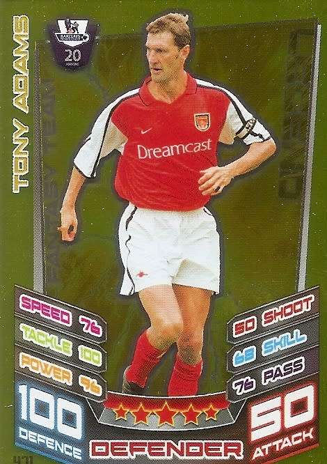 TONY ADAMS - TOPPS EPL MATCH ATTAX 2012/2013 - GOLD `LEGEND` TRADING CARD 471