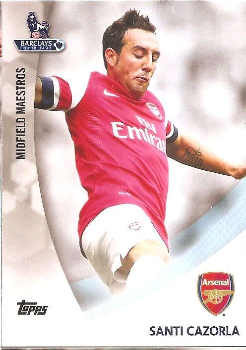 ARSENAL FC - TOPPS `PREMIER GOLD` 2013/14 - COMPLETE TEAM SET of 14 TRADING CARDS