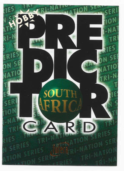 SPRINGBOKS - FUTERA RUGBY 1996 COLLECTION - `HOBBY` GOLD `PREDICTOR` CARD PC2 3995 of 4000