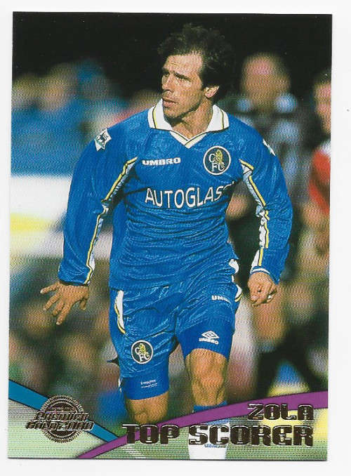 GIANFRANCO ZOLA (CHELSEA) - TOPPS `PREMIER GOLD` 2000 - RARE `TOP SCORER` INSERT TRADING CARD A4