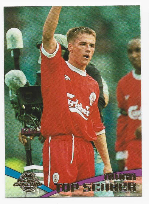 MICHAEL OWEN (LIVERPOOL) - TOPPS `PREMIER GOLD` 2000 - RARE `TOP SCORER` INSERT TRADING CARD A10