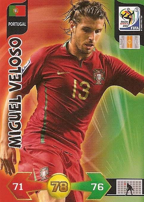 MIGUEL VELOSO - FIFA WORLD CUP 2010 ADRENALYN XL -  `BASE` TRADING CARD - UK EDITION ONLY