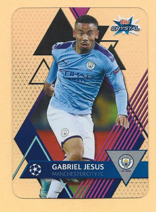 GABRIEL JESUS - TOPPS `CRYSTAL` 2020 - ULTRA CLEAR `ACETATE` TRADING CARD 44