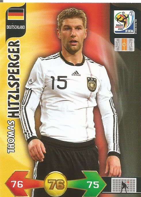 THOMAS HITZLSPERGER - FIFA WORLD CUP 2010 ADRENALYN XL -  `BASE` TRADING CARD - UK EDITION ONLY