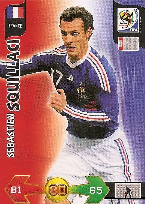SEBASTIEN SQUILLACI - FIFA WORLD CUP 2010 ADRENALYN XL -  `BASE` TRADING CARD - UK EDITION ONLY