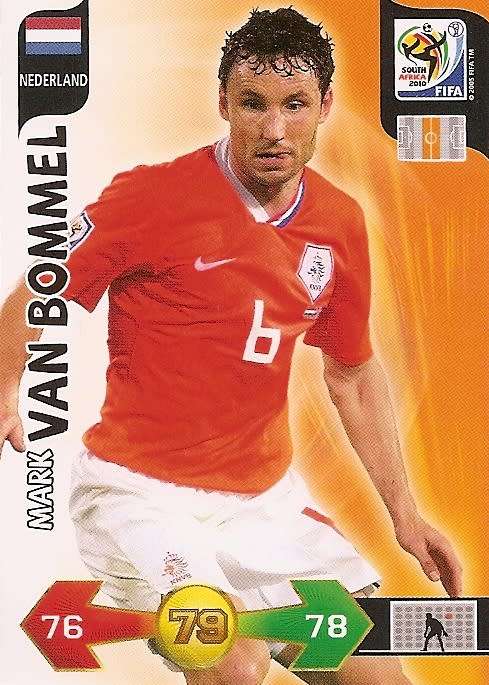 MARK VAN BOMMEL - FIFA WORLD CUP 2010 ADRENALYN XL -  `BASE` TRADING CARD - UK EDITION ONLY
