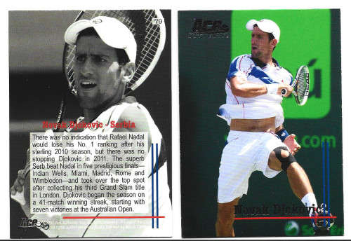 NOVAK DJOKOVIC - TENNIS ACE AUTHENTIC 2011 - BASE  TRADING CARD 79