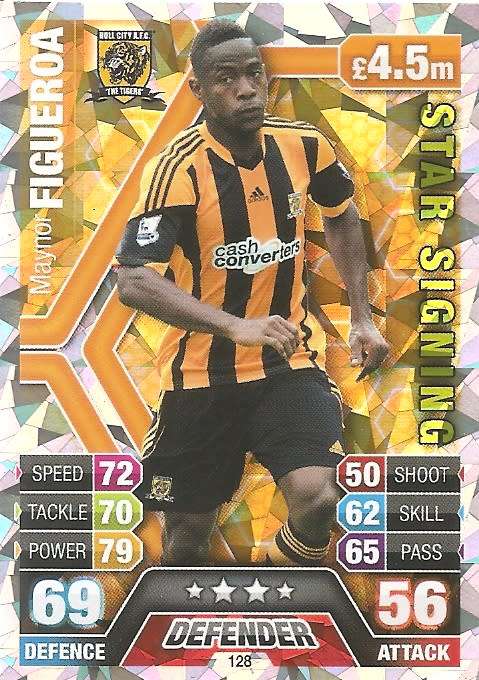 MAYNOR FIGUEROA - TOPPS `MATCH ATTAX` 2013/2014 - `STAR SIGNING` FOIL TRADING CARD 128 UK