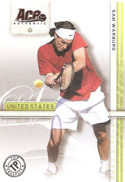 SAM WARBURG - TENNIS `ACE AUTHENTIC` 2007 - `BRONZE` BASE TRADING CARD 49