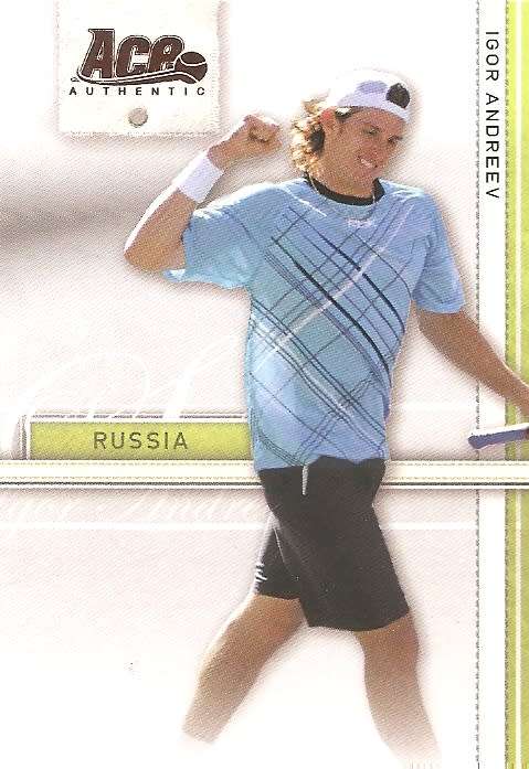 IGOR ANDREEV - TENNIS `ACE AUTHENTIC` 2007 - `BRONZE` BASE TRADING CARD 17
