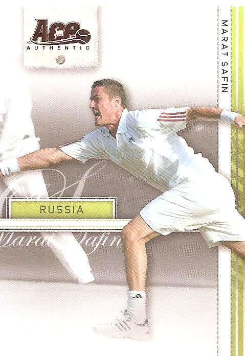 MARAT SAFIN - TENNIS `ACE AUTHENTIC` 2007 - `BRONZE` BASE TRADING CARD 22